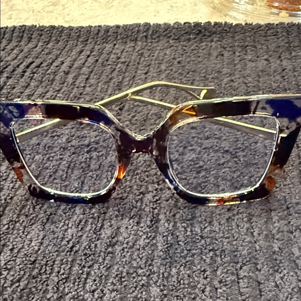 Tortoiseshell Square Clear Lens Glasses